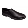 Pantofi barbati casual din piele naturala pe calapod lat Negru GKR1XN